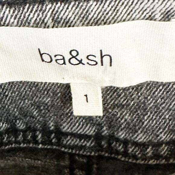 ba&sh Mame Moto Jeans 4 Black NEW - Picture 8 of 11